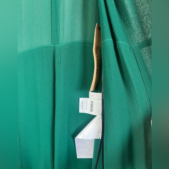 NWT Reformation Layley Wrap Maxi Dress in Emerald Green, Size XL - Picture 10 of 10